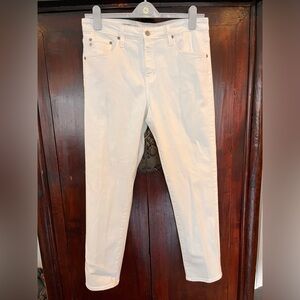 AG Ex-Boyfriend Slouchy Slim White Jeans-Size 31R